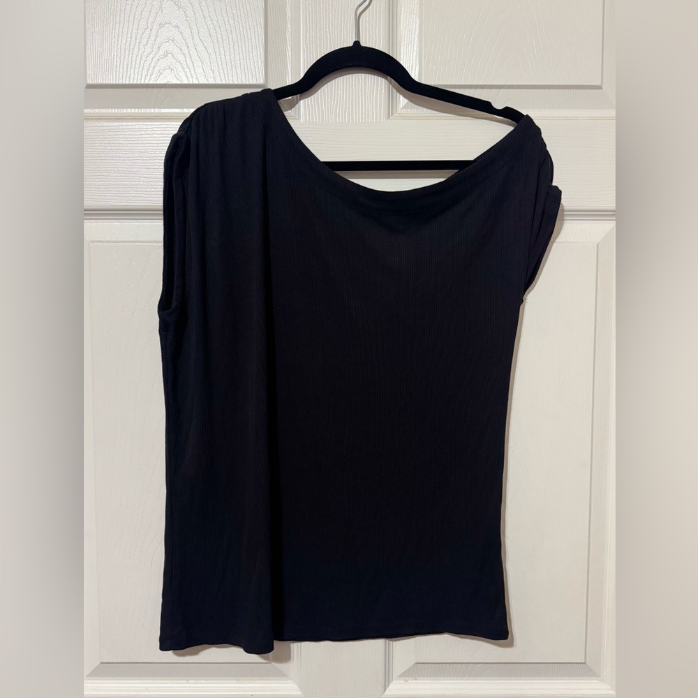 Threads 4 Thought Black Asymmetrical Blouse - Size Large